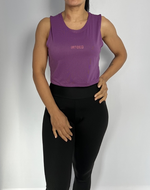 Cropped regata roxo