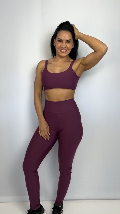 conjunto calça paola vinho - comprar online