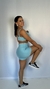 conjunto shorts sophia azul céu - finna fitness