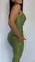 Conjunto calça caneladinho verde musgo - finna fitness