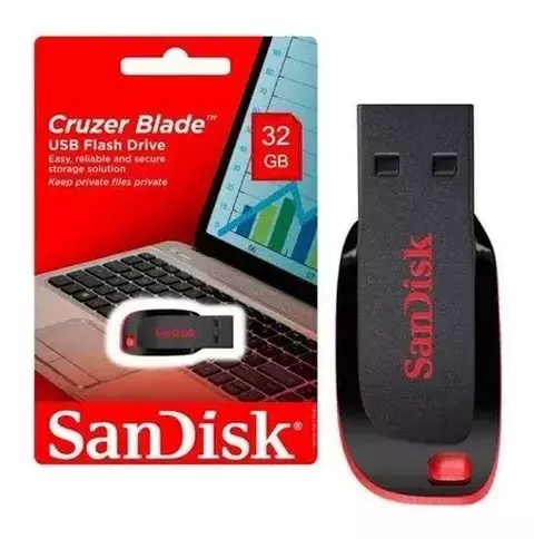 PEN DRIVE 32GB - CRUZER BLADE SANDISK - comprar online