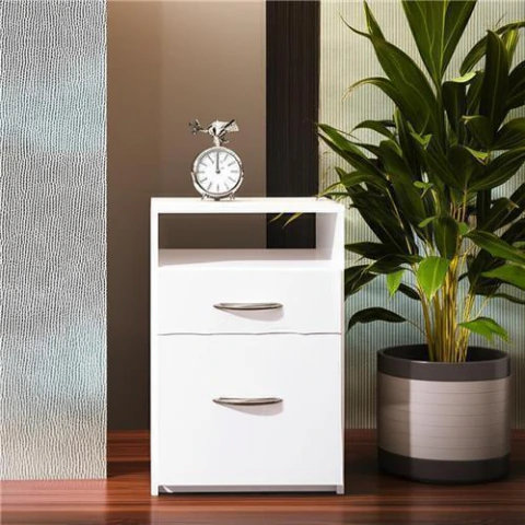 Mesa de Luz Cuyoplacas LS 45x65cm 1P Blanco