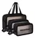 Necessarie Transparente WashBag Organizadora Preta - comprar online