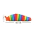 Colorido 3D Fidget Slug Toy para crianças, sensorial, alivia diversão, brinquedo de descompressão, criativo Twist Caterpillar Fidget Toys, 18cm - loja online