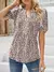 Blusa plisada de manga corta - tienda en línea