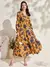 Vestido con cuello V y manga larga - Shop Dr.DJ