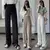 Traje caqui de cintura alta para mujer on internet