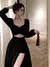 Vestido de manga larga con abertura lateral - comprar en línea