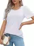 Blusa plisada de manga corta - tienda en línea