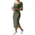 Vestido de cuello cuadrado y abertura lateral - Shop Dr.DJ