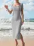 Vestido de cuello cuadrado y abertura lateral - Shop Dr.DJ