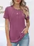 Blusa plisada de manga corta - comprar en línea