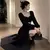 Vestido de manga larga con abertura lateral - Shop Dr.DJ