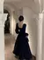 Vestido de manga larga con abertura lateral - tienda en línea
