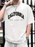 Camiseta holgada informal para hombre cuello dedondo - comprar en línea