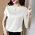 Blusa de satén de manga corta satinada - Shop Dr.DJ