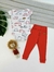 Body Athenas Autitos + Pantalón Rojo (NB - 24M)