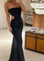 Vestido Brillante Strapless con Apertura Lateral en internet