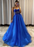 Vestido Azul de Fiesta tres Piezas con Glitters - comprar online
