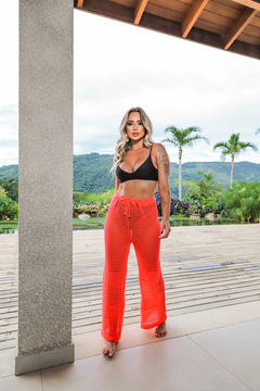 Calça Feminina Tricot Moda Praia Pantalona (PAOLA) na internet