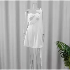 Mini vestido Nara Amaral com renda - loja online