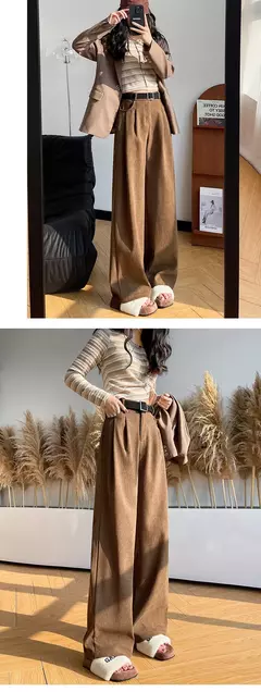 Calça Casual Camila - Cintura Alta e Modelagem Solta - Amora Store