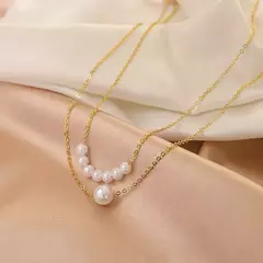 Elegante Colar Irregular Multi-Camadas com Pingente de Coração - comprar online