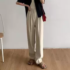 Calça Casual Valentina - Pernas Largas e Cintura Alta