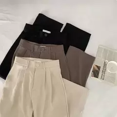 Calça Casual Valentina - Pernas Largas e Cintura Alta - loja online