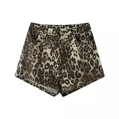 Short Leopardo Denim Casual - loja online