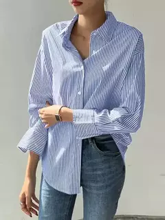 Camisa Casual Olivia - Listrada com Manga Longa