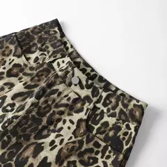 Short Leopardo Denim Casual - Amora Store