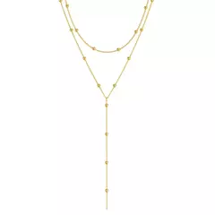 Colar Lariat Banhado a Ouro – Elegância em Camadas para Mulheres Modernas ?? ? Design Sofisticado e Ate na internet