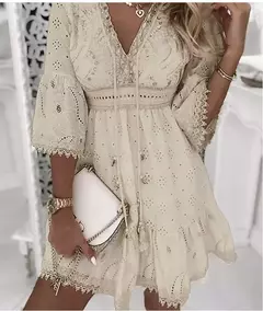 Vestido Branco em Renda - Amora Store