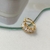 PIERCING FAKE ZIRCONIA QUADRADA BANHADO A OURO 18K