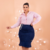 Saia jeans sereia com elastano moda evangélica plus size na internet