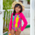 Conjunto uv50+ de personagens menina calcinha e camisa manga longa na internet