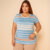 Imagem do Blusa estampada com gola V plus size