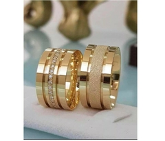 Unidade De Aliança Feminina Ouro18k E Brilhantes