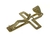 Pingente Cruz Luxo Styllus Joias Ouro Polido 55mm