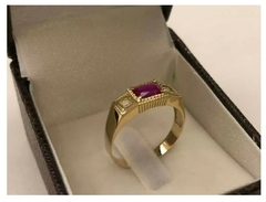 Anel Masculino Styllus Ouro Amarelo 750 Zircônio - comprar online