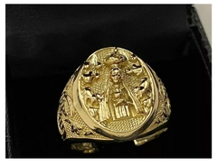 Anel Sagrado Coração De Maria De Ouro 18k - comprar online