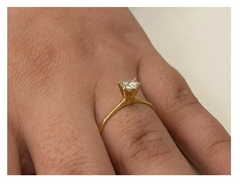 Anel Solitário De Ouro18k E Diamante na internet