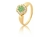 Anel De Ouro 18k Com Esmeraldas E Brilhantes Naturais