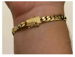 Pulseira Styllus Joias Luxo Cuban Facetada Ouro Amarelo 7 - comprar online