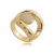 Anel dourado com zircônia - comprar online