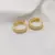 Brinco argola redonda cravejada zircônia dourado 14mm