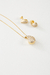 Conjunto com pingente gota orgânica