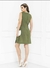Vestido em Linho c/ detalhe de Transpassado Casual - Karina Stangarlin Moda Fitness