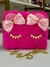 Bolsa Infantil Peludinha Cor Rosa Pink Alça de Corrente